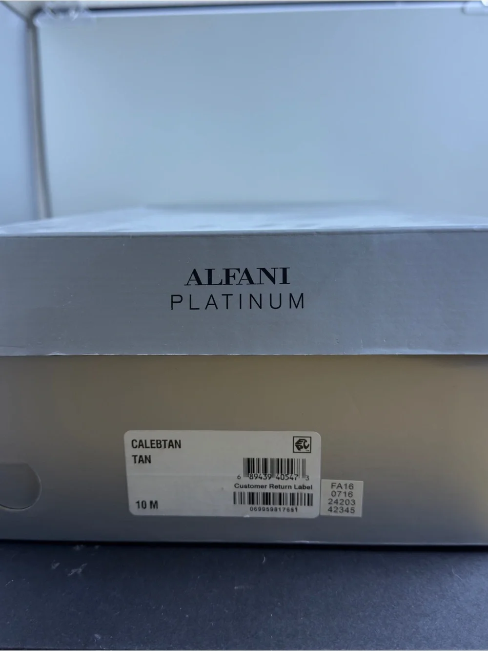 Alfani Platinum Caleb Chelsea Boots Tan Leather Side Zip Men’s Size 10 w/ Box